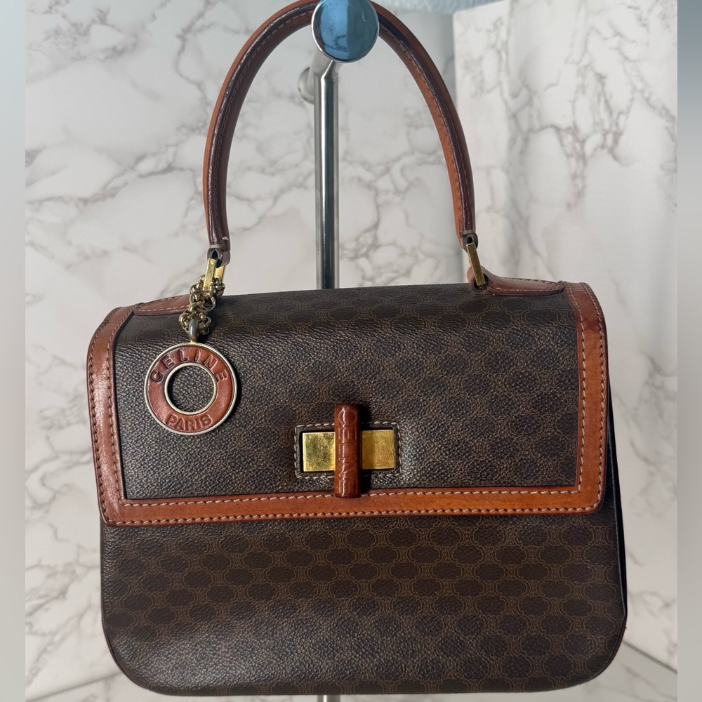 Celine  vintage Brown Leather Handbag